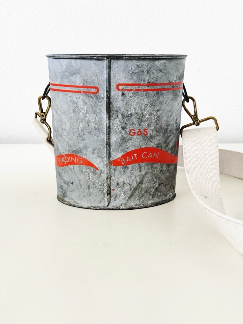 Vintage Old Pal Metal Wading Bait Can Crossbody / Circa 1950’s - 1960’s - Picture 3 of 6